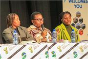 Aluvuyo Bixa (middle) making her remarks in a panel discussion 03